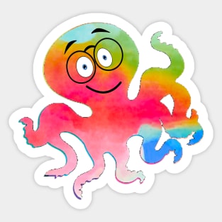 Happy Octopus Sticker